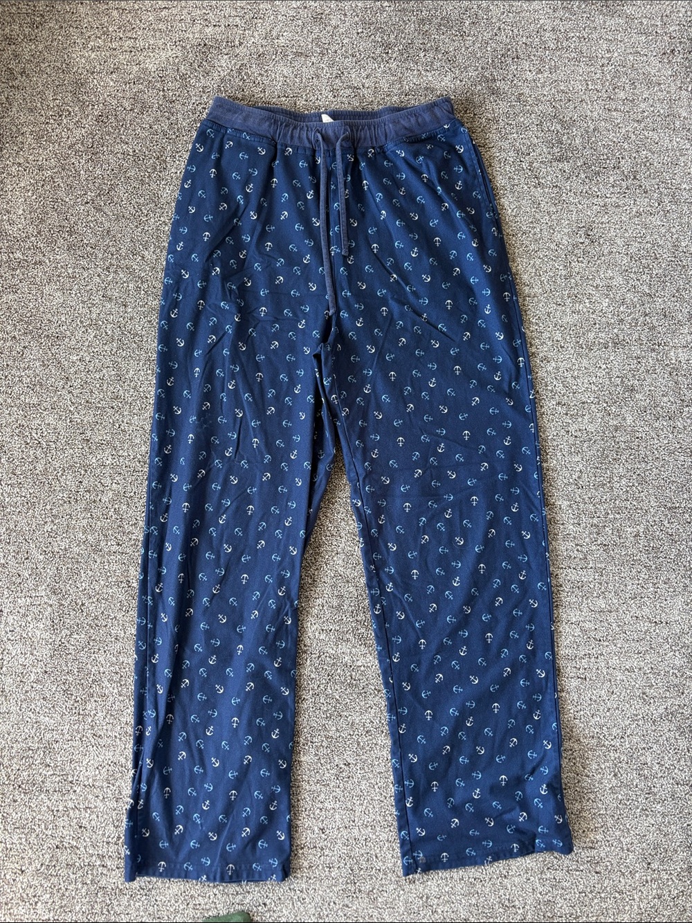 Men's Navy Anchor-Print PJ Pants